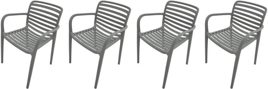 Garden Impressions Nantes tuinstoelen (set van 4) stone green