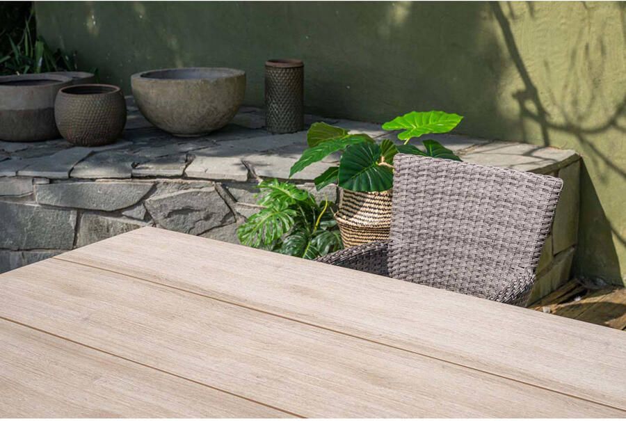 Garden Impressions Nevada dining tafel-205x100 cm-light teak Vironwood