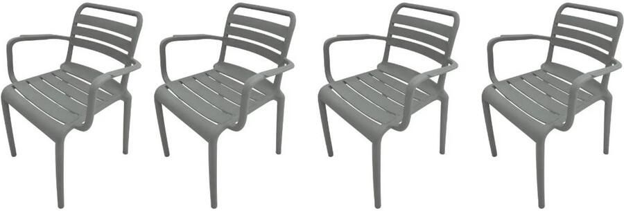 Garden Impressions Orleans tuinstoelen (set van 4) stone green