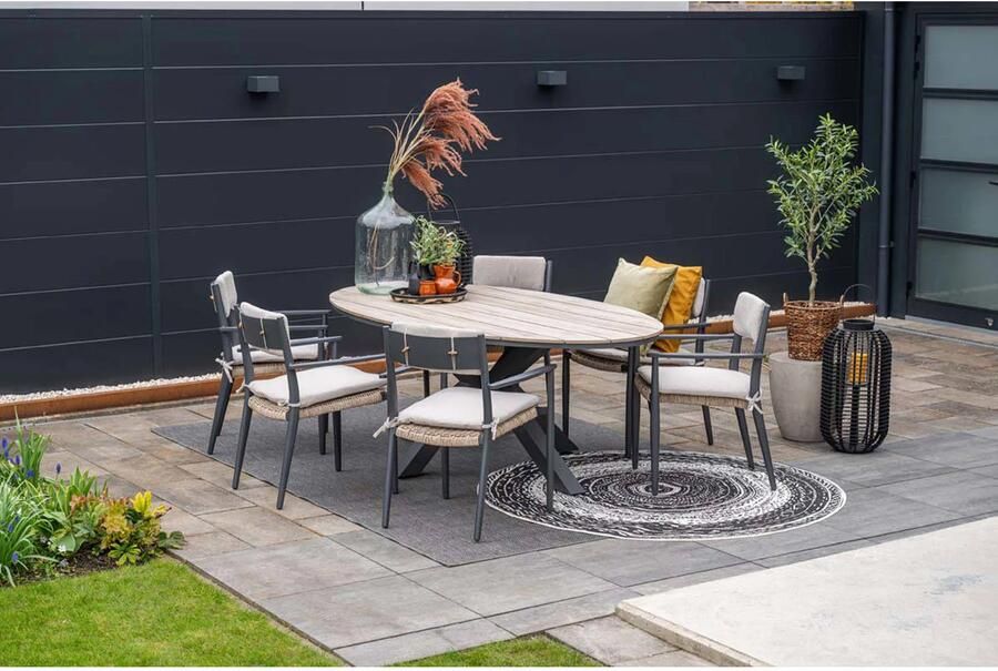 Garden Impressions Parijs dining fauteuil carbon black natural sand - Foto 2