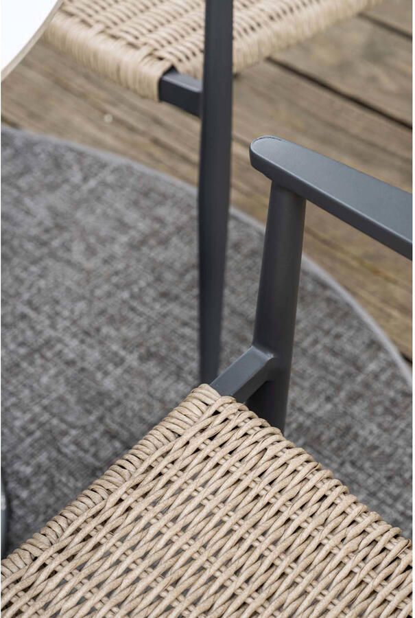 Garden Impressions Parijs dining fauteuil carbon black natural sand