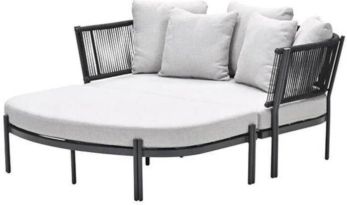 Garden Impressions San Remo divanbed San Remo divanbed carbon black rope lava zwart valley sand