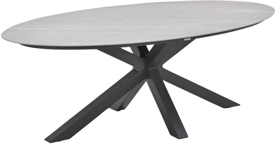 Garden Impressions Scotland tafel 230x115 cm carbon black Centostone Napoli sand