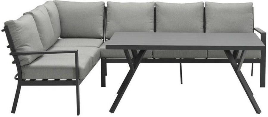 Van Kooten Tuin en Buitenleven Sergio lounge-diningset 3-delig links carbon black light grey- Garden Impressions - Foto 3