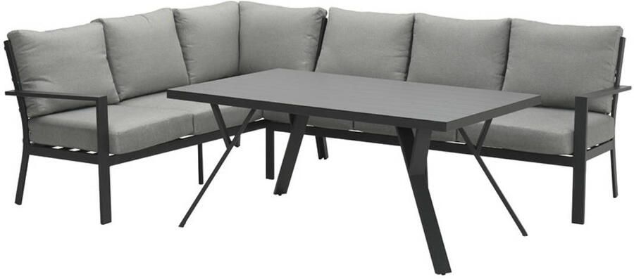 Van Kooten Tuin en Buitenleven Sergio lounge-diningset 3-delig links carbon black light grey- Garden Impressions - Foto 2
