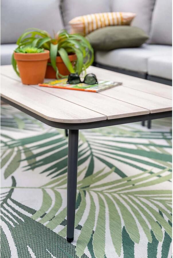 Garden Impressions Teramon lounge tafel 130x70 cm carbon black light teak Vironwood - Foto 2