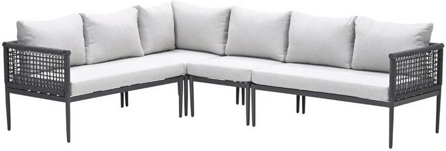 Garden Impressions Teramon hoekset 4-dlg. carbon black dark grey valley sand