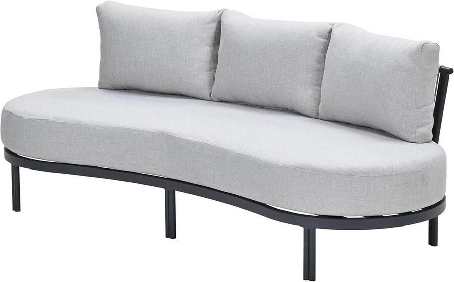 Garden Impressions Tirolo loungebank Tirolo – gebogen lounge tuinsofa – rope – carbon black