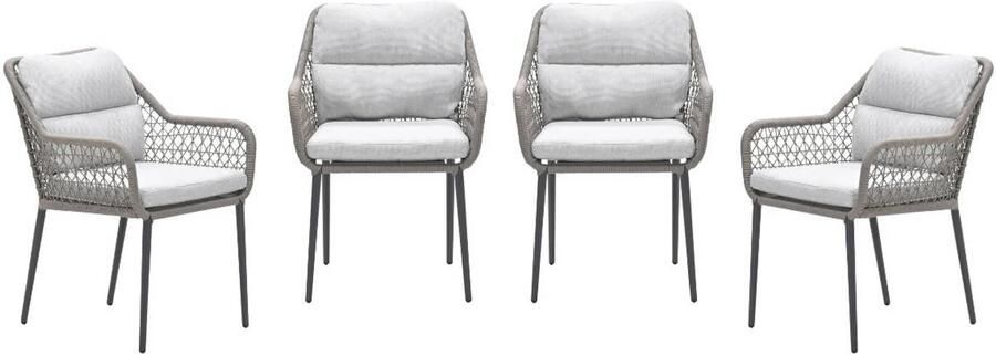 Garden Impressions Toledo tuinstoelen (set van 4) taupe