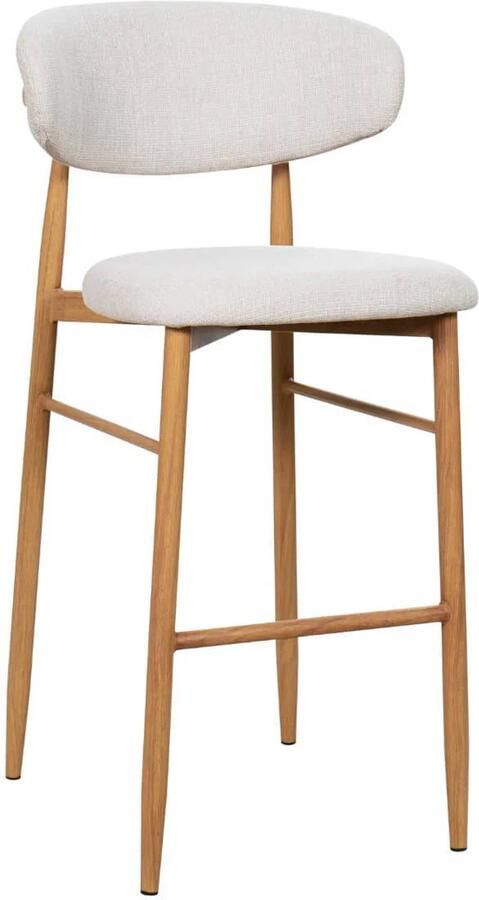 Giga Meubel Barkruk Alexia Beige Naturel Zithoogte 75cm Set van 2