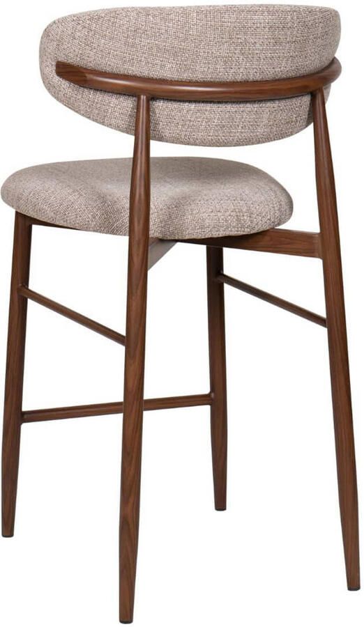 Giga Meubel Barkruk Taupe Stof Zithoogte 75cm 55x52x104cm Alexia - Foto 3