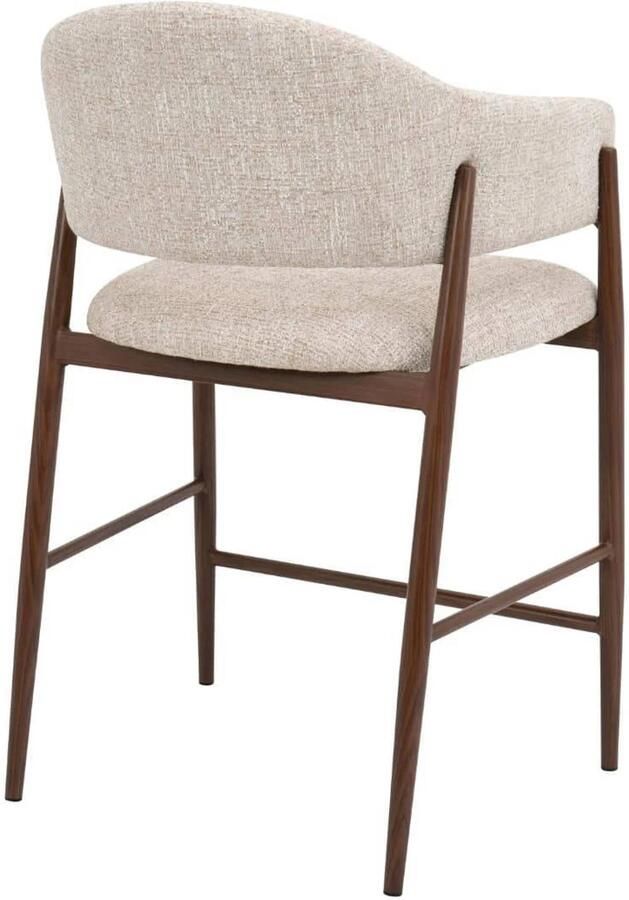 Giga Meubel Barkruk DÃ©nia Beige Walnoot Zithoogte 75cm (set van 2) - Foto 2