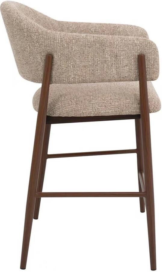 Giga Meubel Barkruk DÃ©nia Taupe Walnoot Zithoogte 75cm (set van 2) - Foto 4
