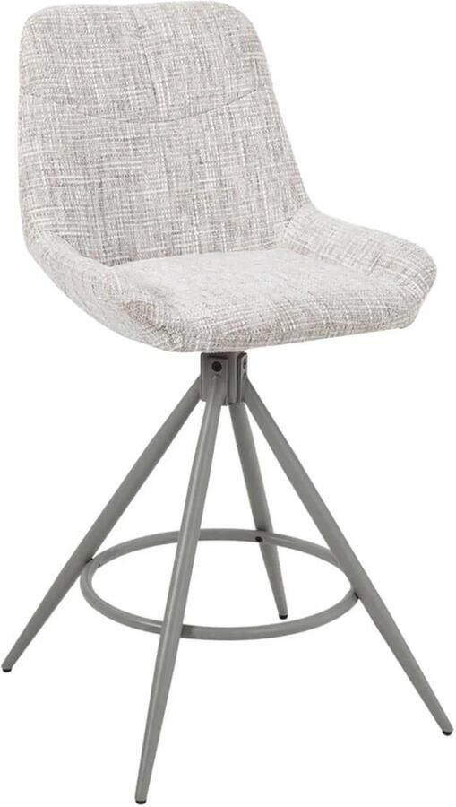 DÉJA Living Barkruk Senna Greige Draaibaar Zithoogte 67cm Set van 2