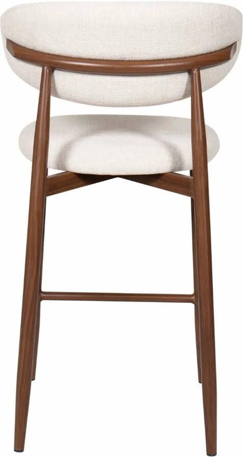 Giga Meubel Barstoel Alexia Beige Walnoot (set van 2) - Foto 3