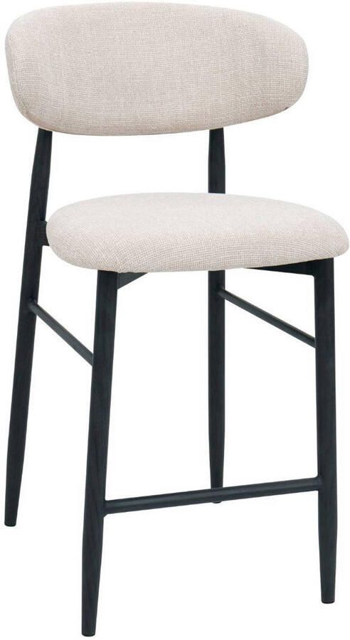 Giga Meubel Barstoel Alexia Beige Zwart Zithoogte 65cm Set van 2