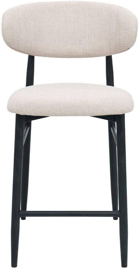 Giga Meubel Barstoel Alexia Beige Zwart Zithoogte 65cm Set van 2 - Foto 3