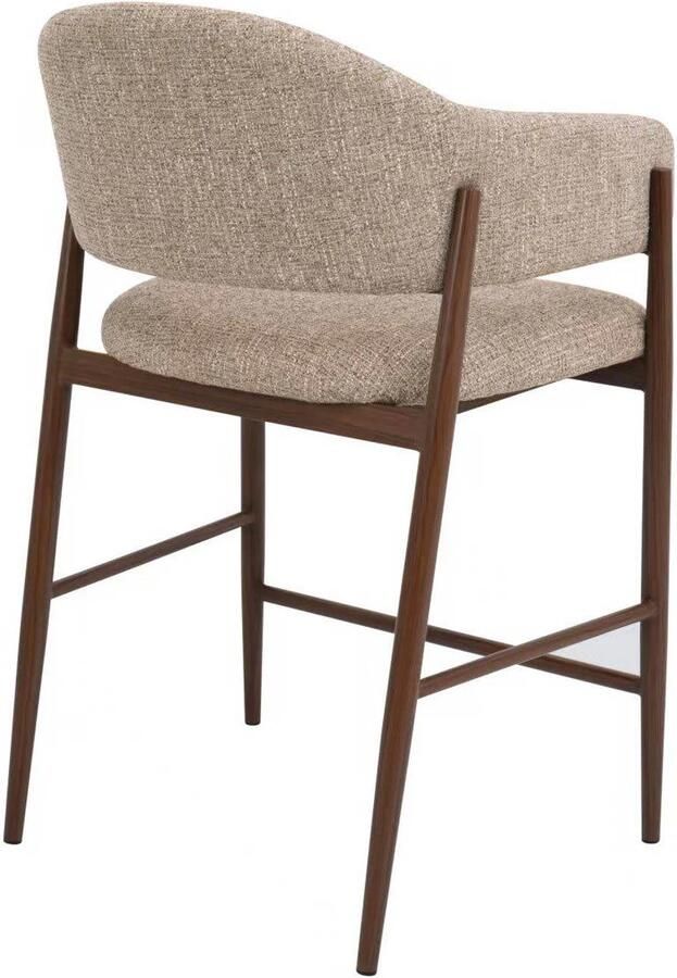 Giga Meubel Barstoel DÃ©nia Taupe Walnoot Zithoogte 65cm (set van 2) - Foto 2