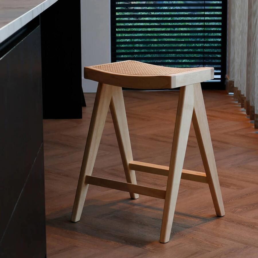 Giga Meubel Barstoel Jules Rotan Naturel Zithoogte 65cm Set van 2 - Foto 3