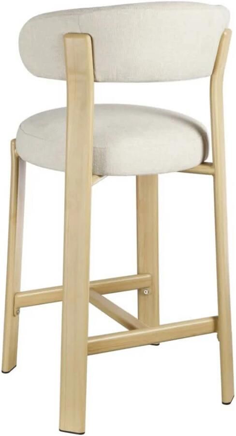 Déja Living DÉJA Living Barstoel Märsta Beige Naturel Stof Zithoogte 67cm Set van 2 - Foto 3
