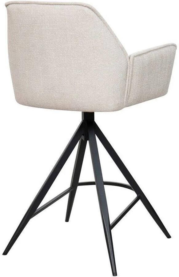 Giga Meubel Barstoel Noa Beige Metaal Stof Barhoogte Set van 2 - Foto 2