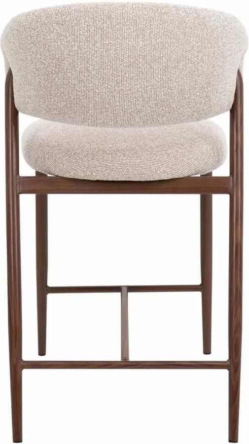 Déja Living DÉJA Living Barstoel Skive Zand Walnoot Zithoogte 67cm Set van 2 - Foto 3