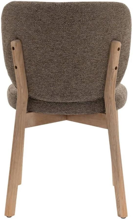 Giga Meubel DÉJA Living Eetkamerstoel Nobu Taupe Naturel Eiken Set van 2 - Foto 2