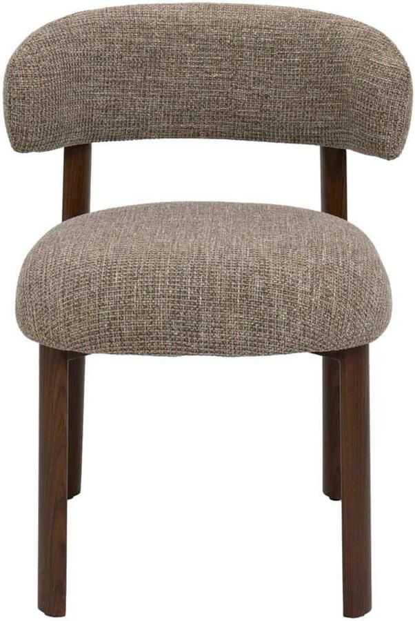 DÉJA Living Eetkamerstoel Alamo Taupe Walnoot Set van 2 - Foto 2