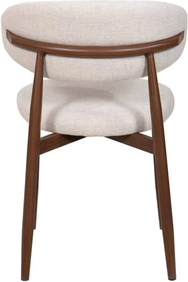 Giga Meubel Eetkamerstoel Alexia Beige Walnoot Set van 2 - Foto 3