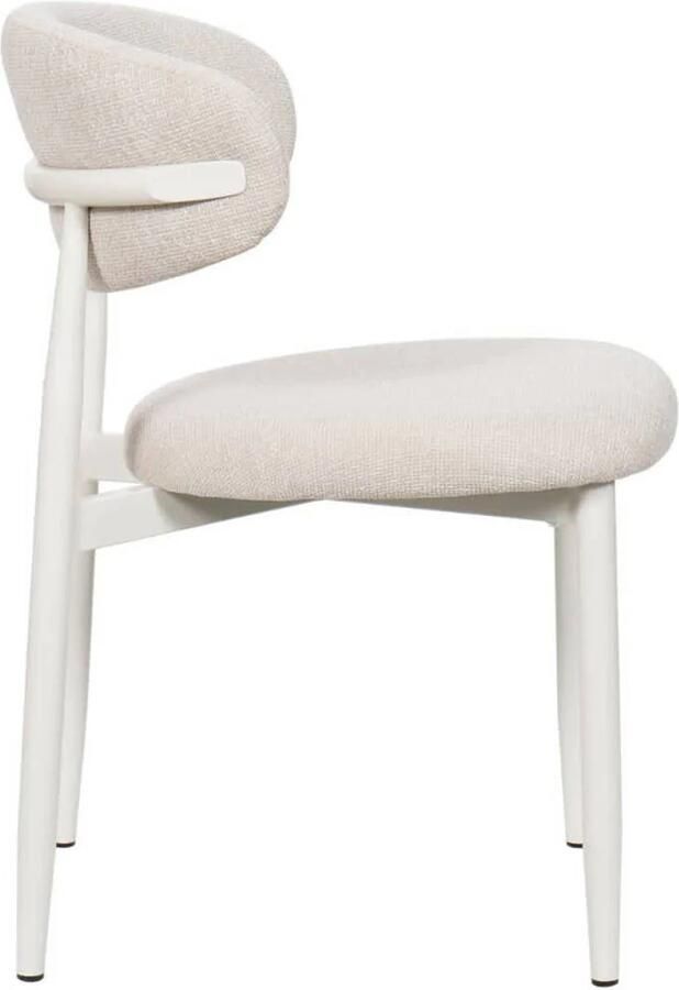 Giga Meubel Eetkamerstoel Beige|Wit Zithoogte 47cm Alexia Set van 2 - Foto 3
