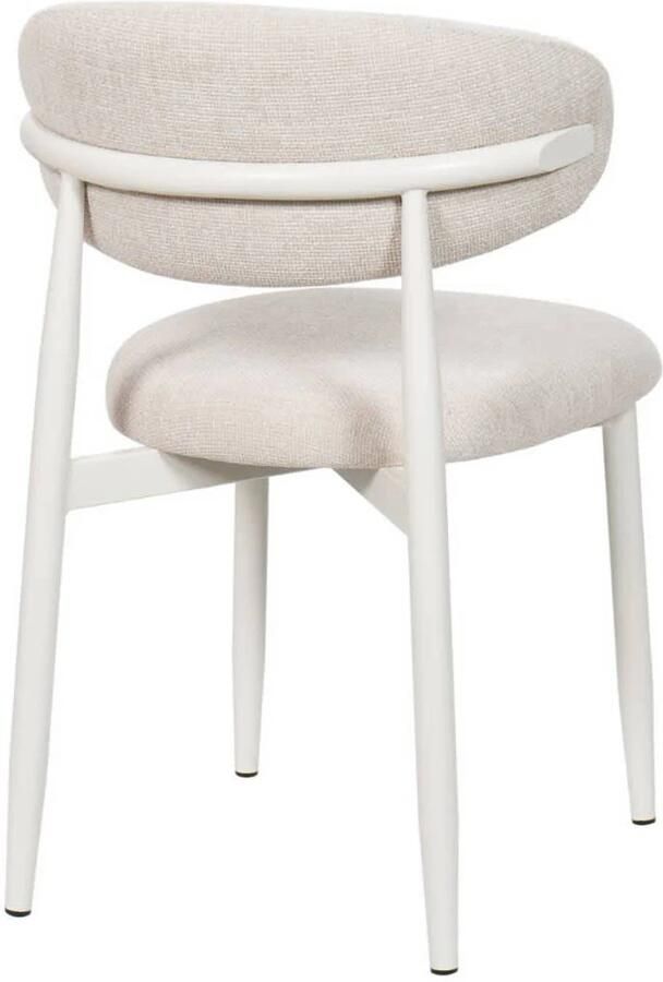 Giga Meubel Eetkamerstoel Beige|Wit Zithoogte 47cm Alexia Set van 2 - Foto 4
