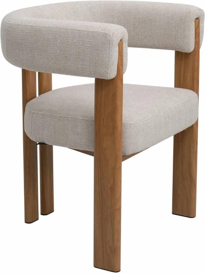 Déja Living DÉJA Living Eetkamerstoel Aragon Naturel Zithoogte 46cm Set van 2