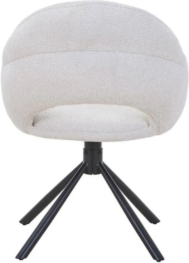 DÉJA Living Eetkamerstoel Celeste Beige Draaibaar Set van 2 - Foto 3