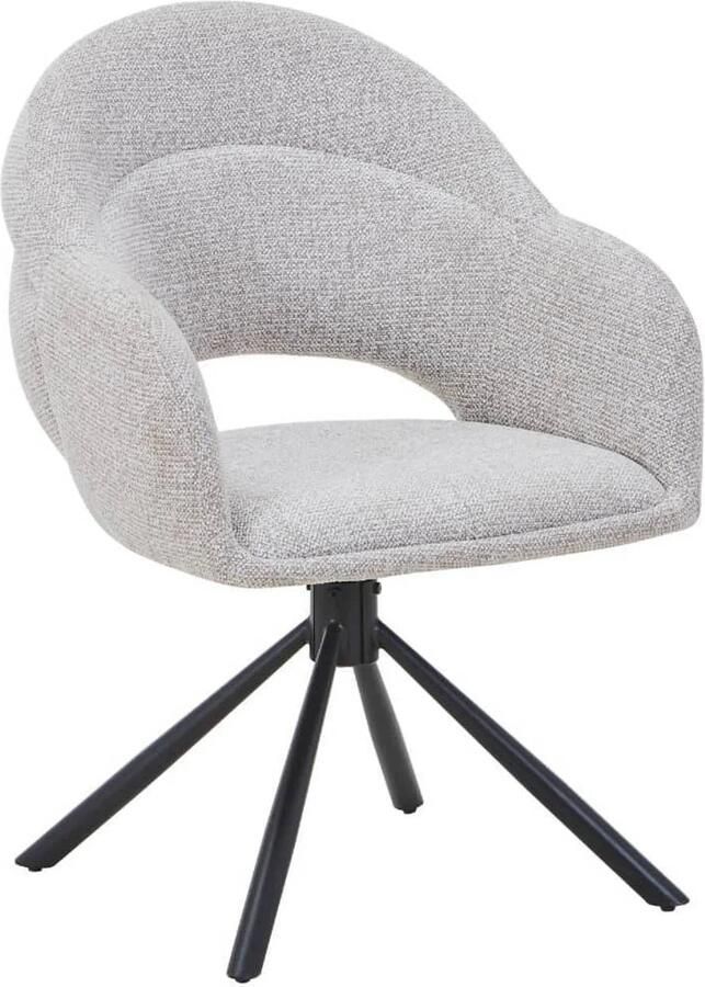 Giga Meubel Eetkamerstoel Celeste Taupe Draaibaar Set van 2