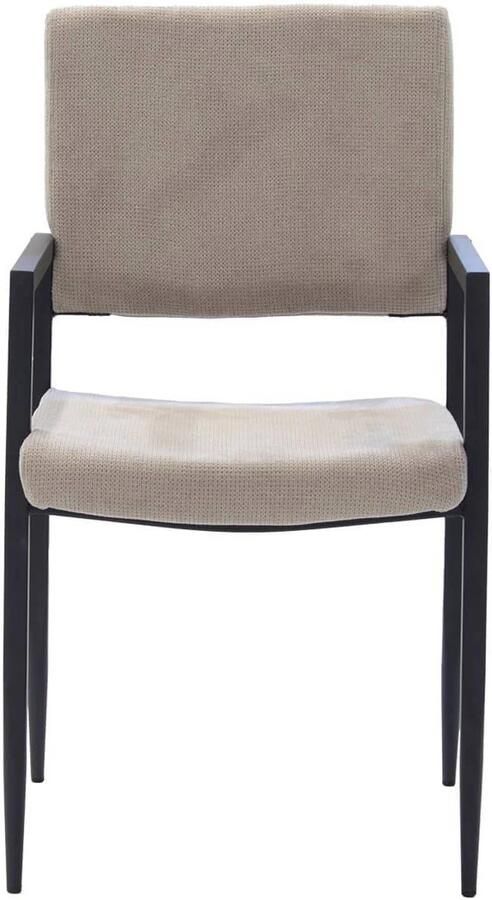 Giga Meubel Eetkamerstoel Taupe Stof Zithoogte 47cm 48x52x90cm Elin - Foto 2