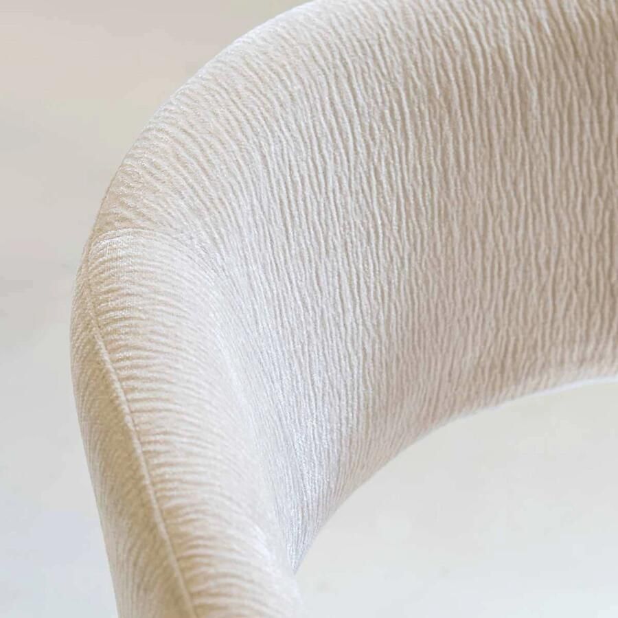 DÉJA Living Eetkamerstoel Beige Draaibaar Stof Elle Set van 2 - Foto 2