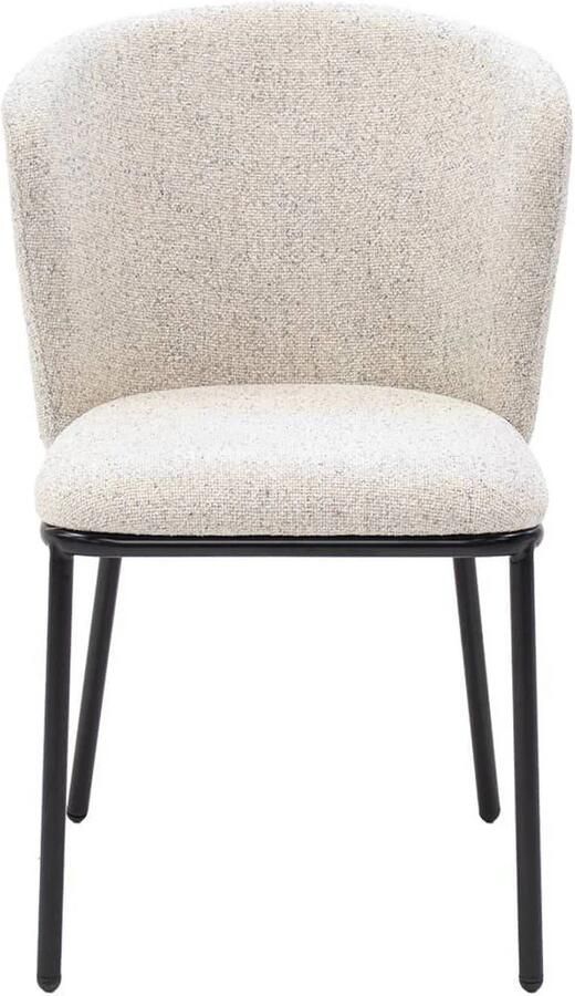 Giga Meubel Frits Eetkamerstoel Stof Beige Zithoogte 47cm Set van 2 - Foto 3