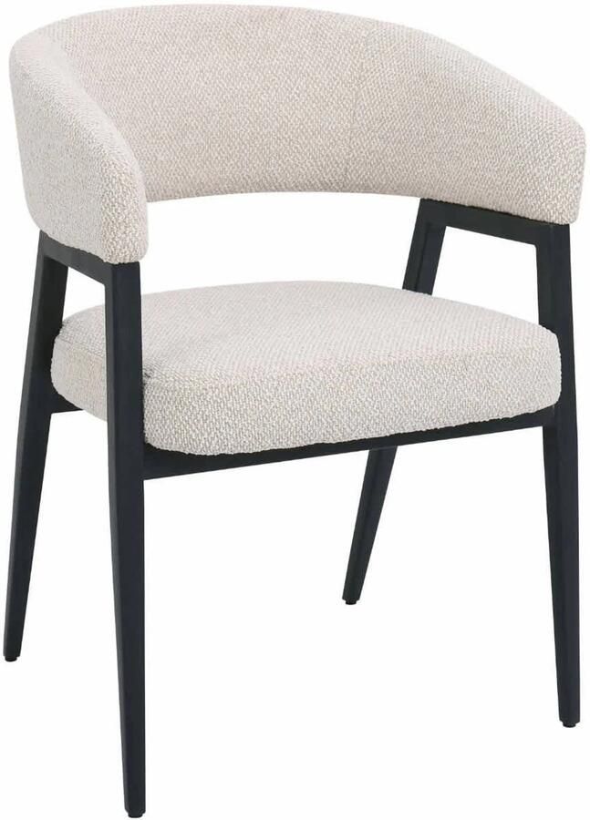 DÉJA Living Eetkamerstoel Fureso Beige Zwart Set van 2