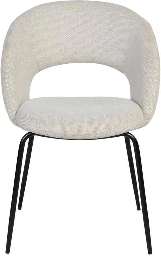 Giga Meubel Eetkamerstoel Beige Stof 60x56x79cm Eetkamerstoel Julius - Foto 4