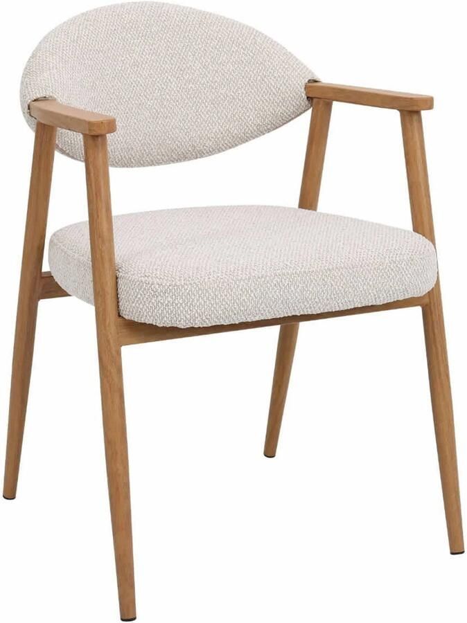 Déja Living DÉJA Living Eetkamerstoel Karup Beige Naturel Set van 2