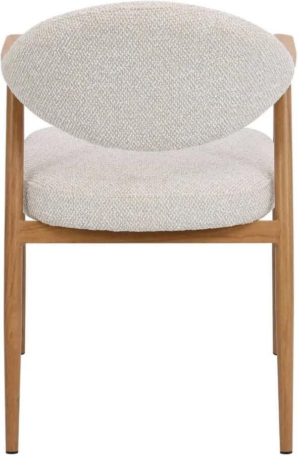 Déja Living DÉJA Living Eetkamerstoel Karup Beige Naturel Set van 2 - Foto 3