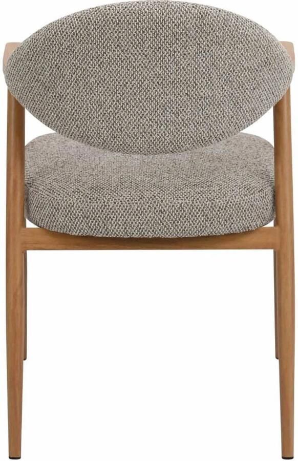 Déja Living DÉJA Living Eetkamerstoel Karup Taupe Naturel Set van 2 - Foto 3