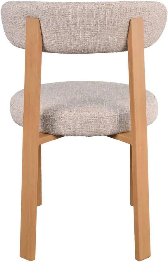 Déja Living DÉJA Living Eetkamerstoel Lagan Beige Naturel Stof Set van 2