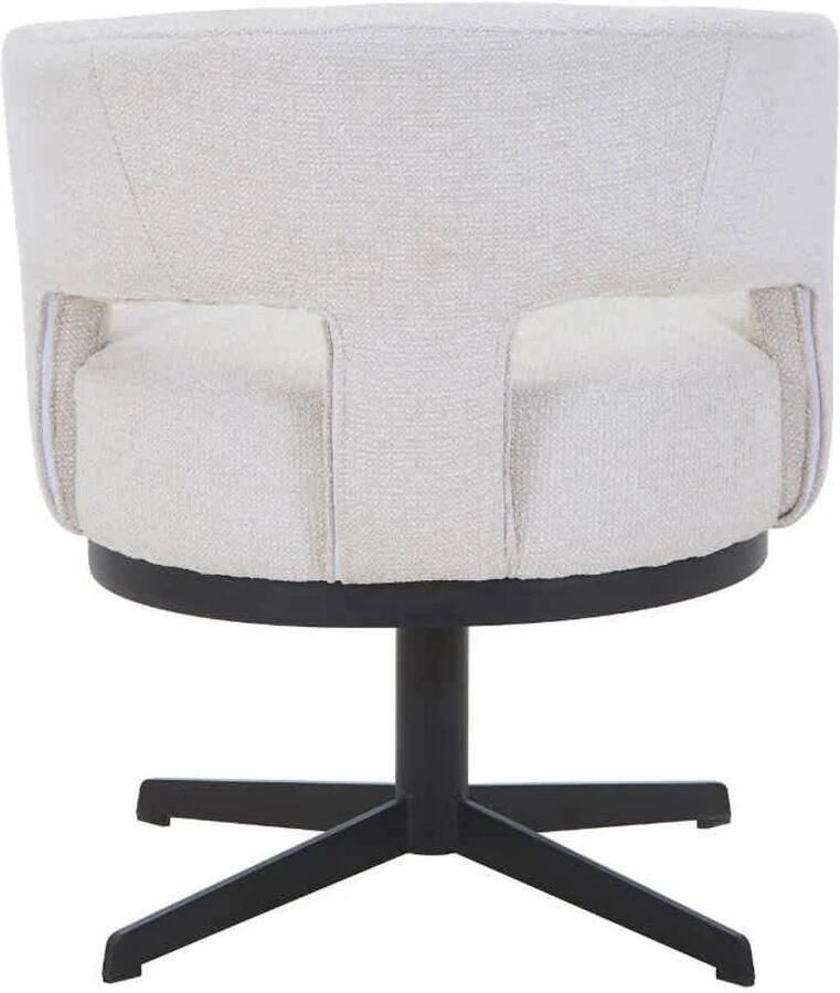 DÉJA Living Eetkamerstoel Beige Stof Draaibaar Léo Set van 2 - Foto 2