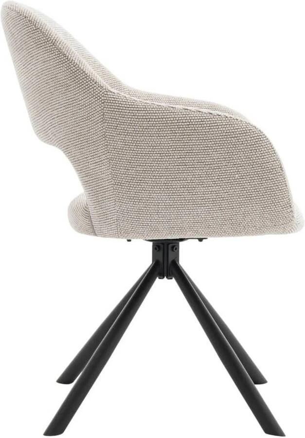DÉJA Living Eetkamerstoel Beige Zithoogte 47cm Livia Set van 2 - Foto 3