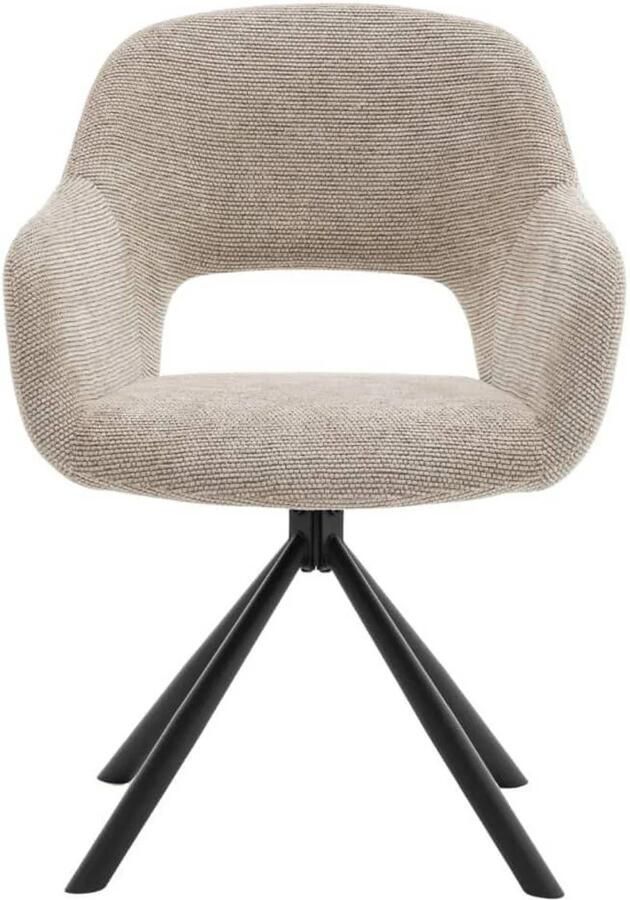 DÉJA Living Eetkamerstoel Taupe Zithoogte 47cm Livia Set van 2 - Foto 3