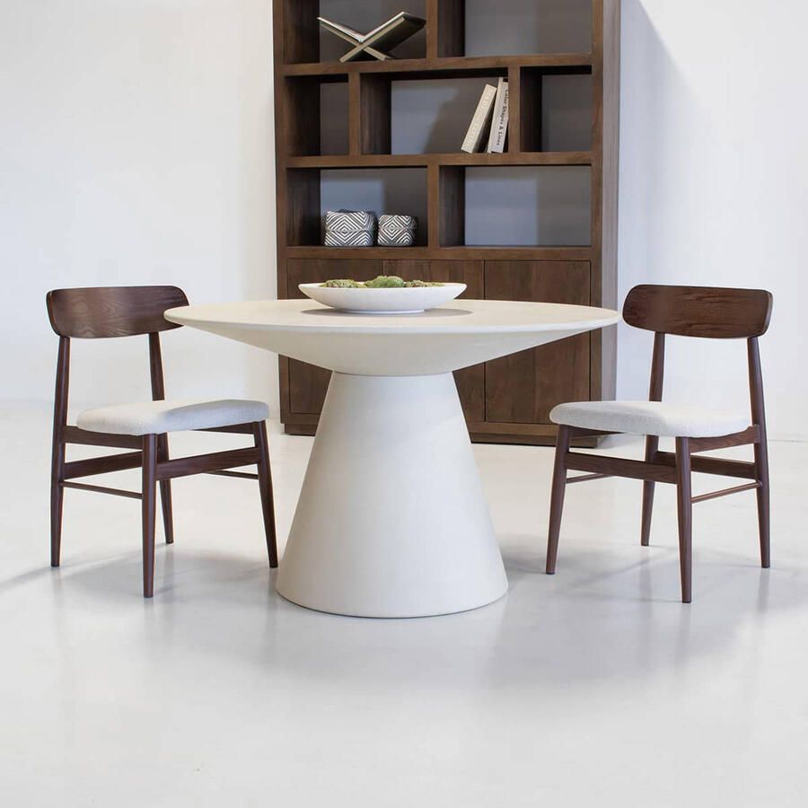 Giga Meubel Eetkamerstoel Liza 46x49x76cm Stof Walnoot Set van 2