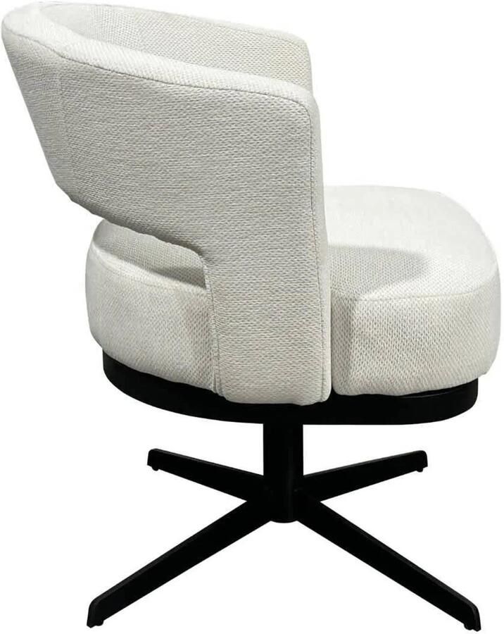 DÉJA Living Eetkamerstoel Beige Design Stof|Metaal Louis Set van 2 - Foto 2
