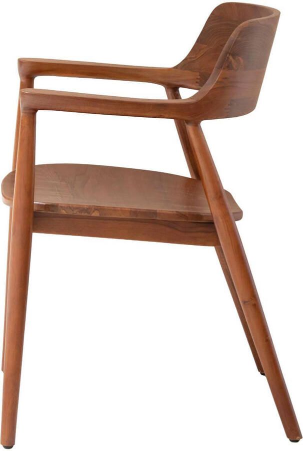 DÉJA Living Eetkamerstoel Luca Walnoot Hout Set van 2 - Foto 4