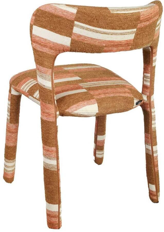 DÉJA Living Eetkamerstoel Mala Terracotta Stof Set van 2 - Foto 2